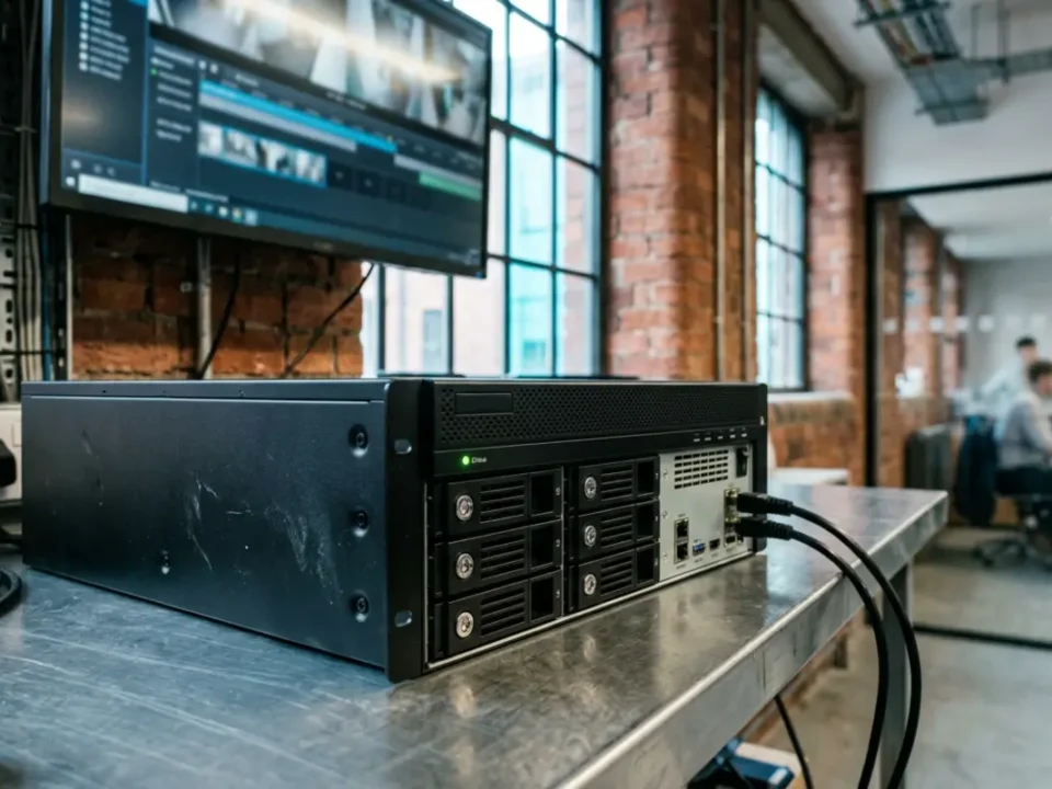NVR recorder in a Manchester office for How Long Should a Business Keep CCTV Footage in the UK