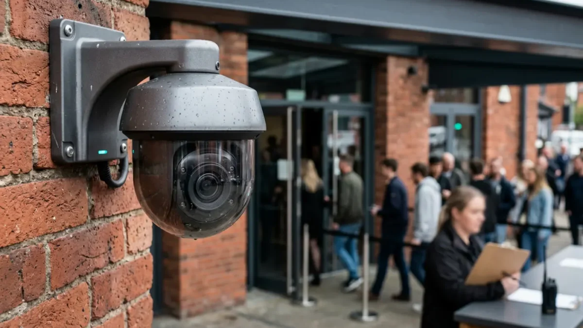 PTZ CCTV at a Manchester venue for What Security Measures May Businesses Need for Martyn's Law