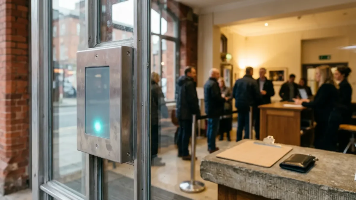 Access control reader at Manchester venue for business fails to comply with Martyn’s Law advice